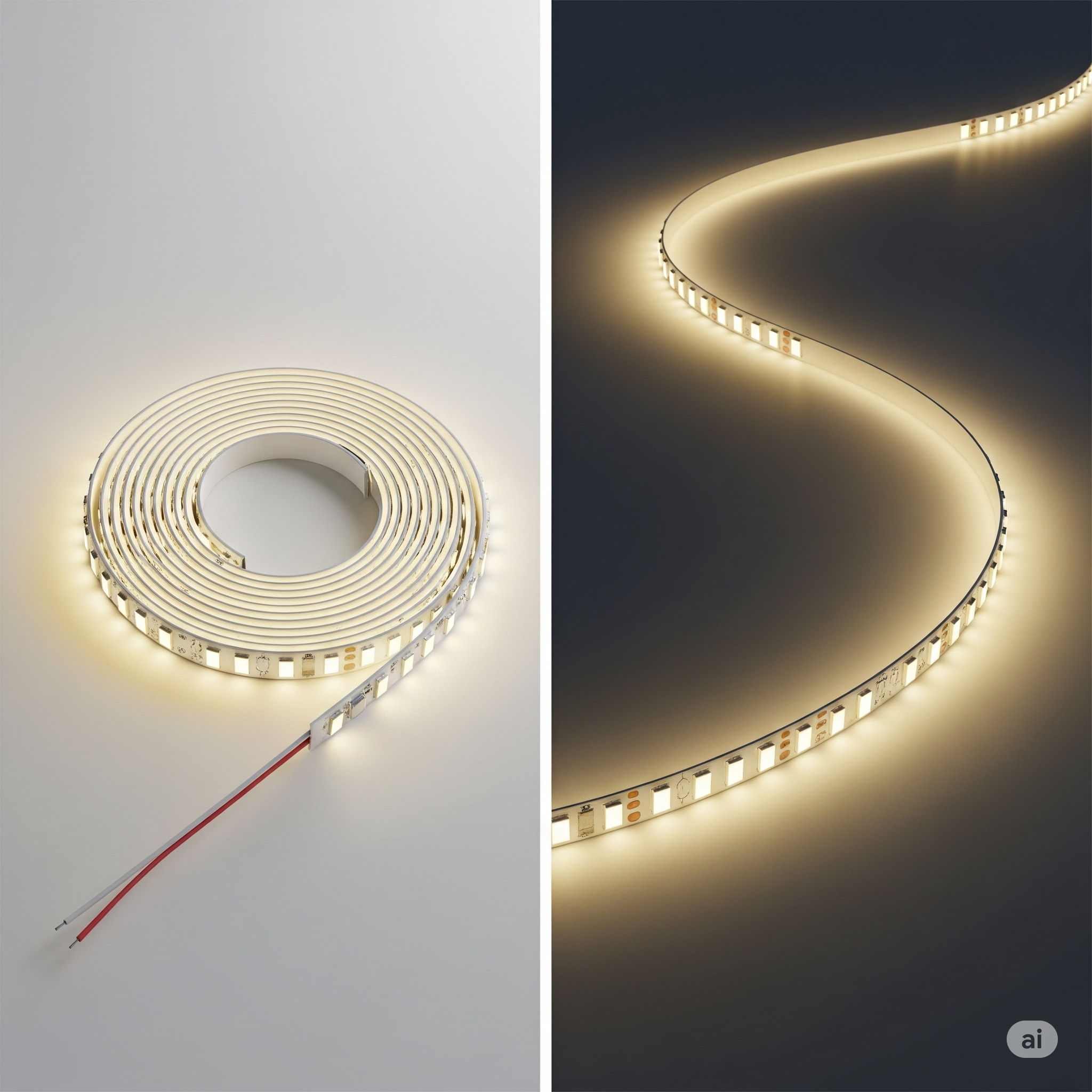 COB white dotless LED strip