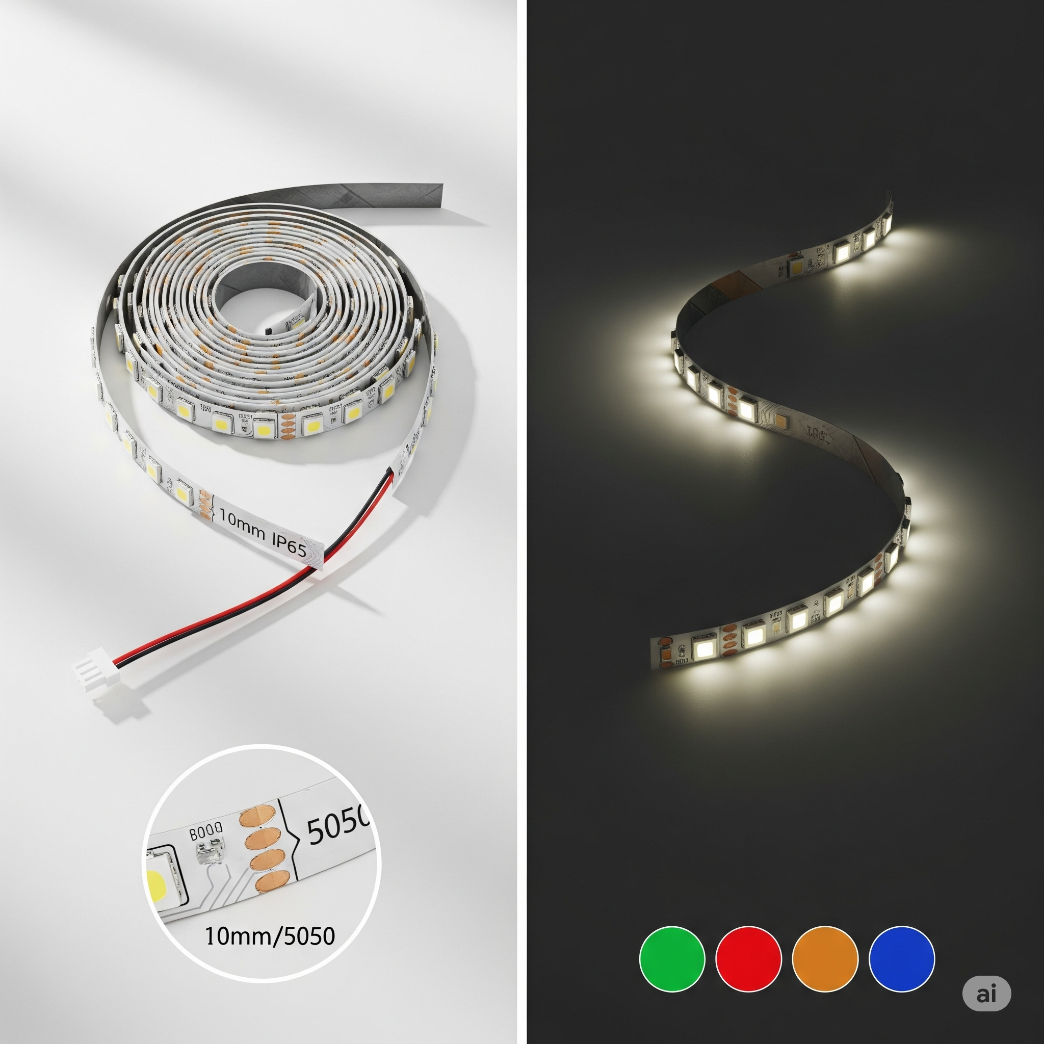 Single color 5050 LED strip roll